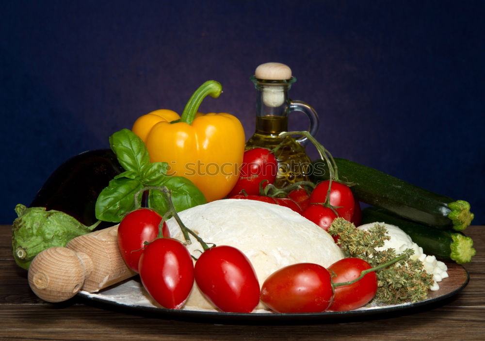 Similar – Image, Stock Photo Italian food ingredients for caprese salad