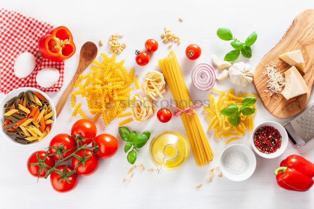 Image, Stock Photo Fresh ingredients for homemade pizza