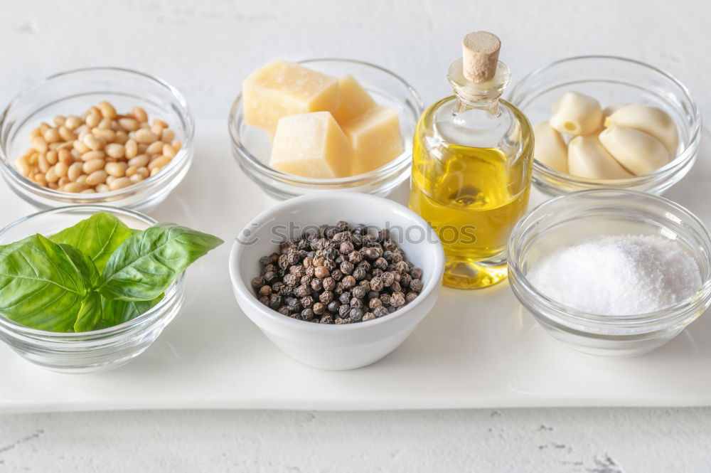 Similar – Image, Stock Photo Ingredients for healthy chickpeas salad