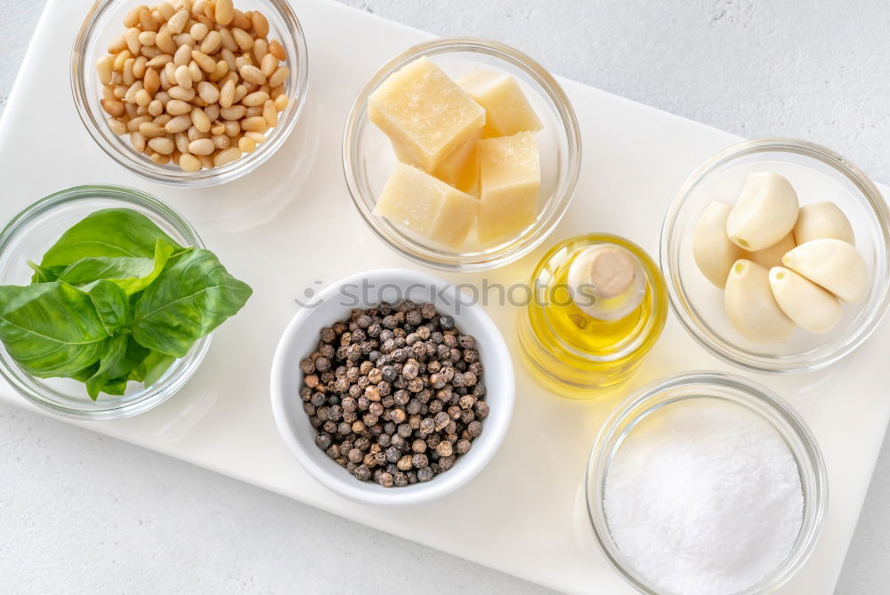 Similar – Image, Stock Photo Ingredients for healthy chickpeas salad