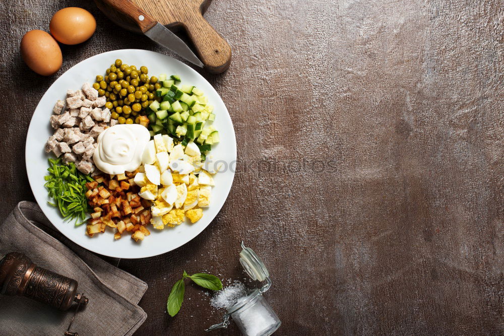 Similar – Image, Stock Photo Chopped savoy cabbage with kitchen knife