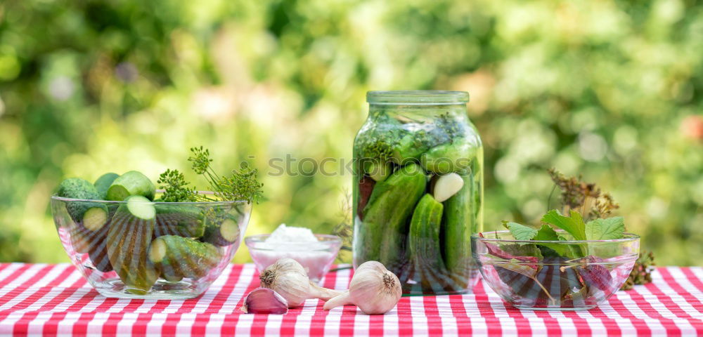 Similar – Preparing ingredients for pickling cucumbers