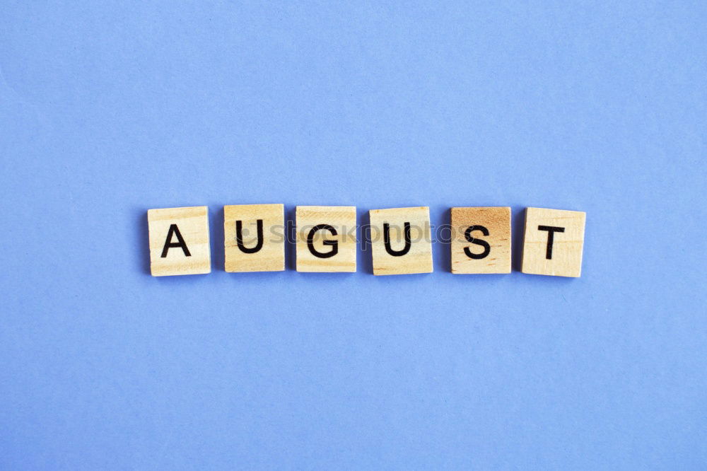 Similar – August sign on wooden cubes