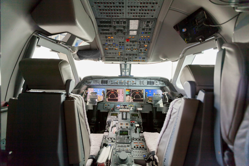 Similar – Interior of a pilot cockpit cabin private jet