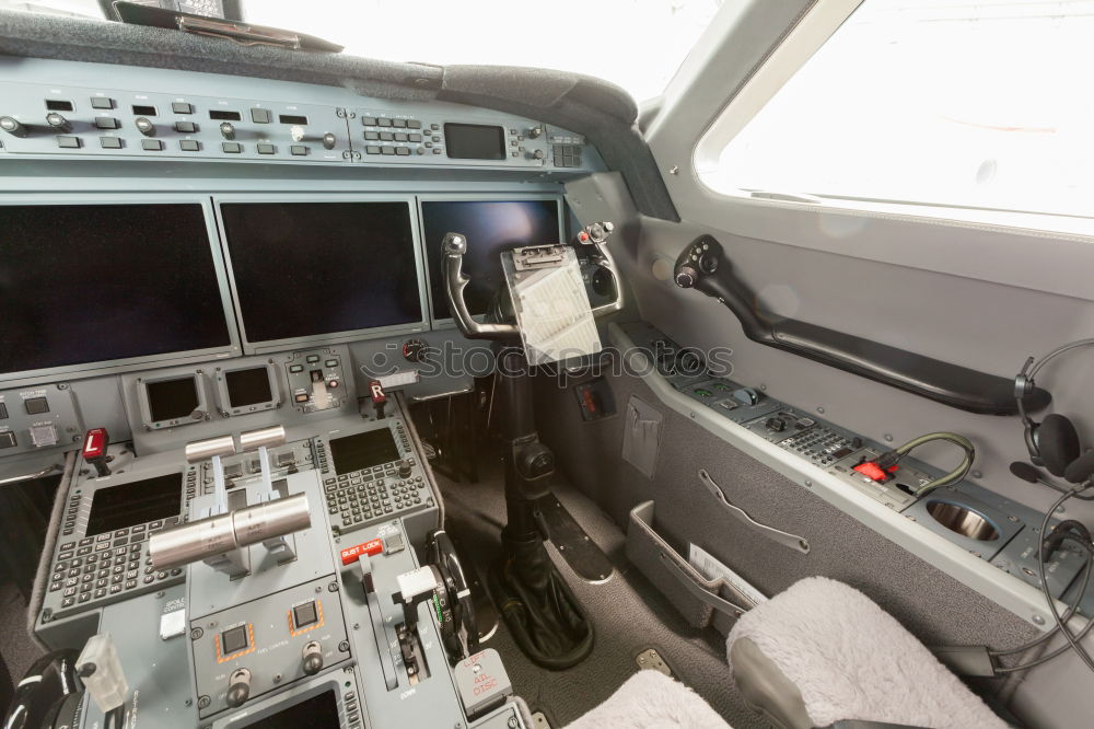 Similar – Interior of a pilot cockpit cabin private jet