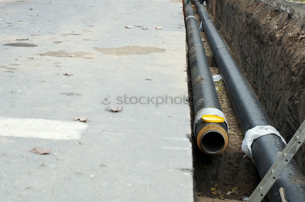 Similar – Image, Stock Photo Repair of plastic polypropylene gray sewer pipes in hole in cement floor in apartment. Concept of pipe replacement, water leakage, transfer of water supply