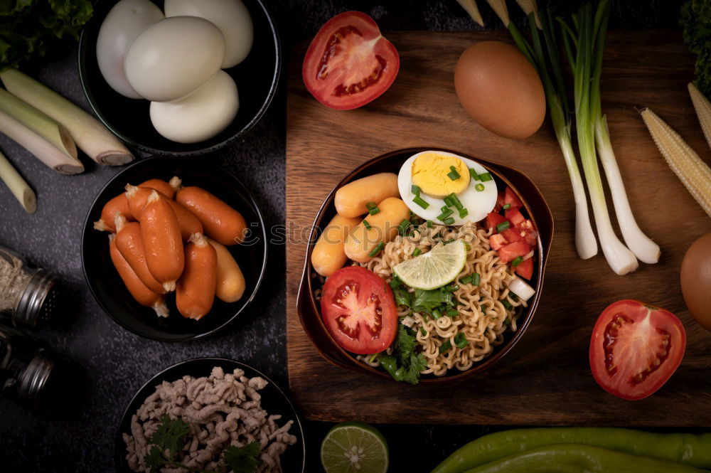 Similar – Image, Stock Photo Healthy lunch with vegetarian wraps