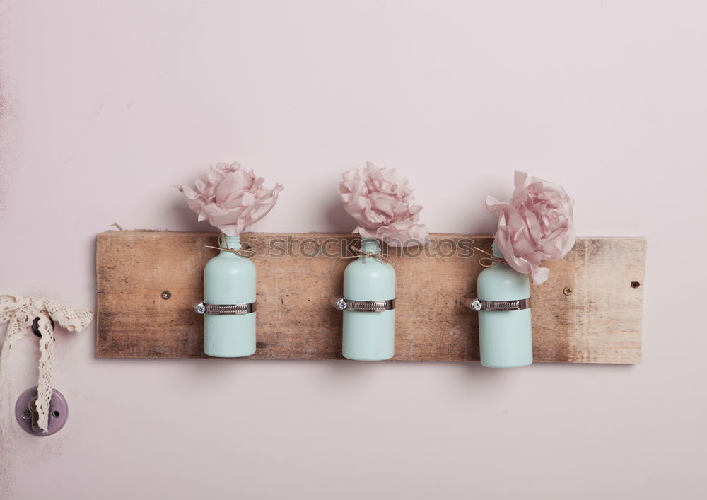 Similar – pink hydrangea flowers with watering can on wooden table