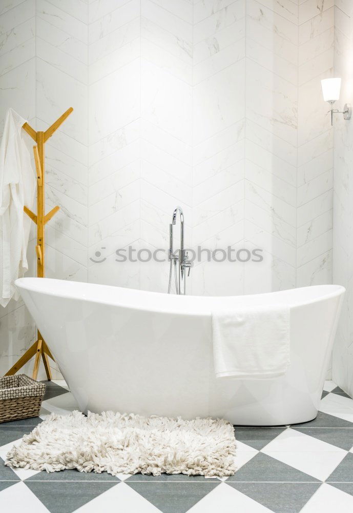 Similar – Image, Stock Photo Modern luxury bathtub in the bathroom interior