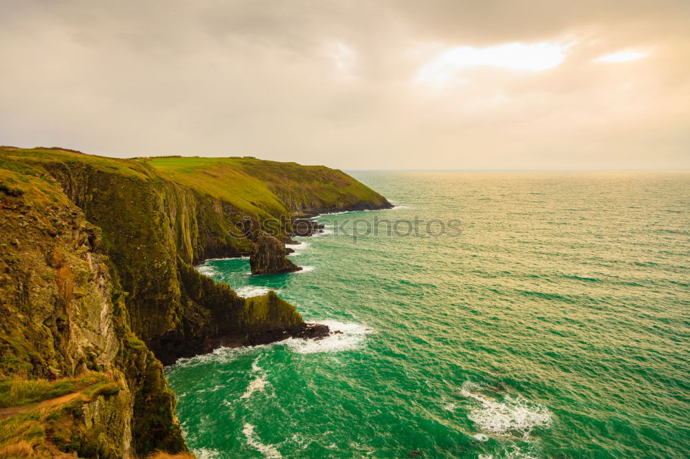 Similar – Image, Stock Photo Rocky coast with pathway running on top