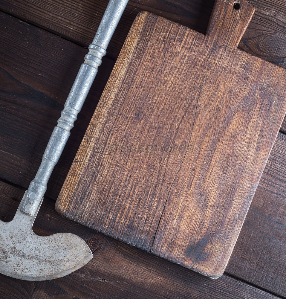 Image, Stock Photo iron hatchet for cutting meat or vegetables