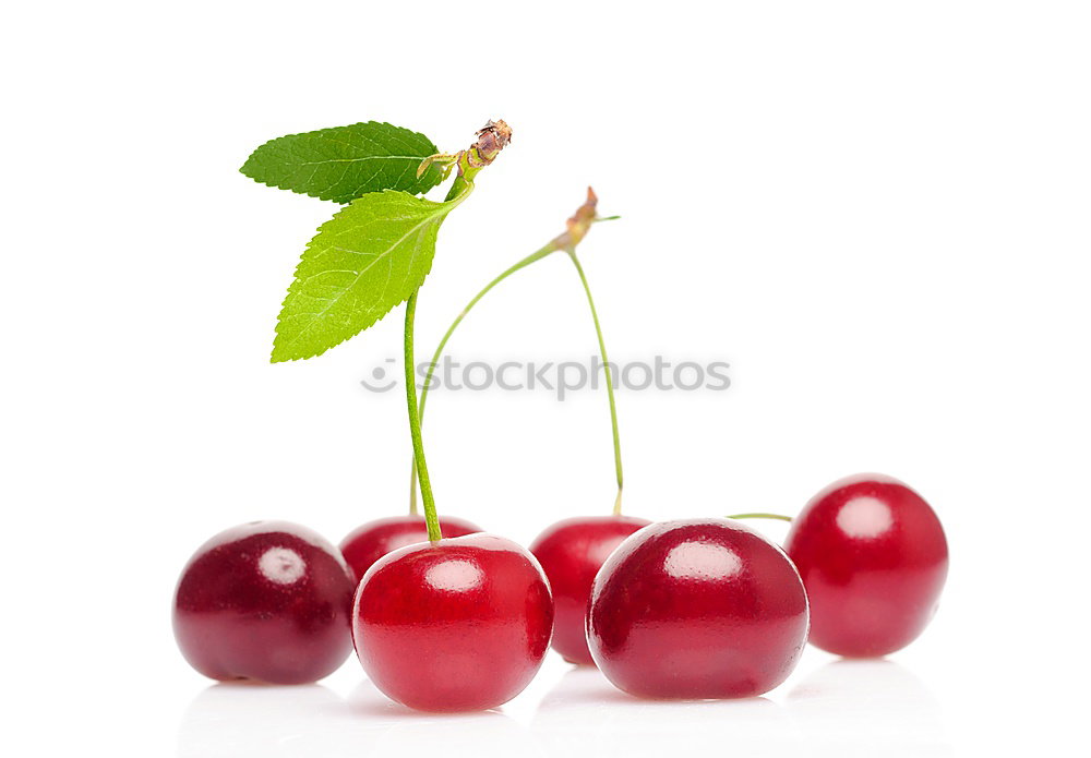 Similar – Image, Stock Photo Sweet cherry pattern with green leaves