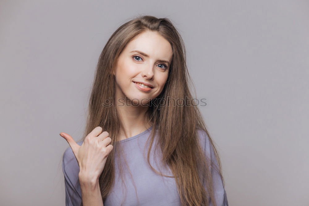 Image, Stock Photo Young woman thinking