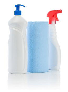 Similar – Cleaning spray products isolated.