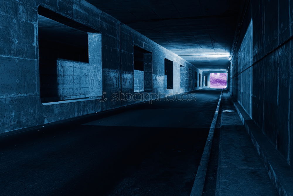 Similar – Image, Stock Photo illuminated corridor at night in Havana