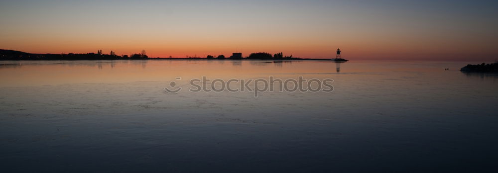 Similar – summer evening Sunset Lake