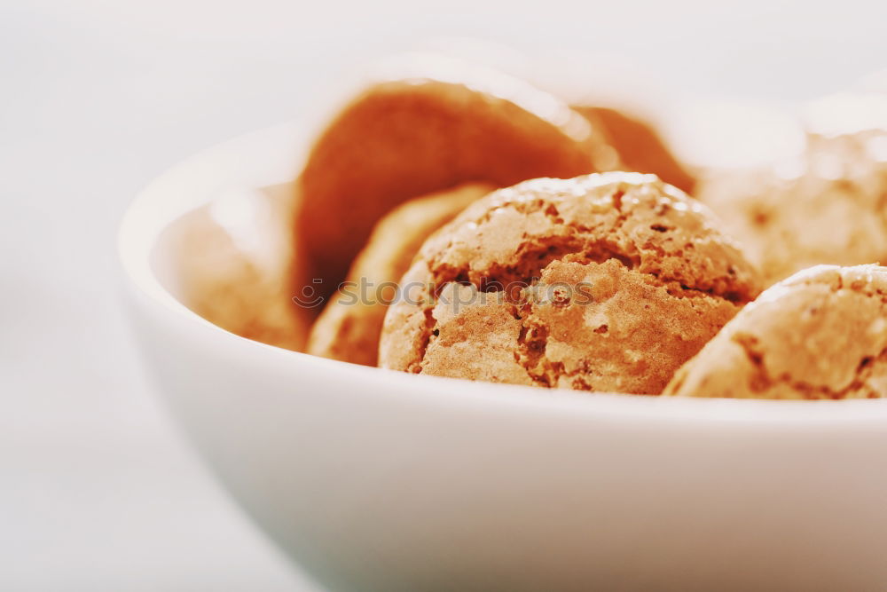 Similar – Italian Amaretti Biscuits In White Bowl