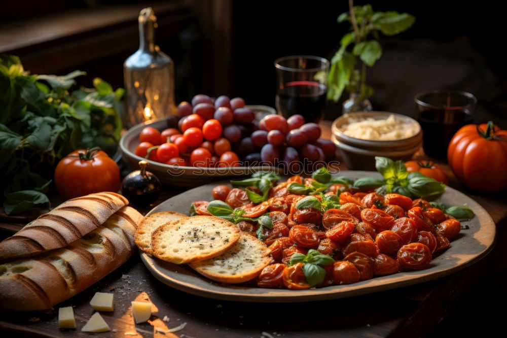 Similar – Image, Stock Photo Tomato salad rustic Food