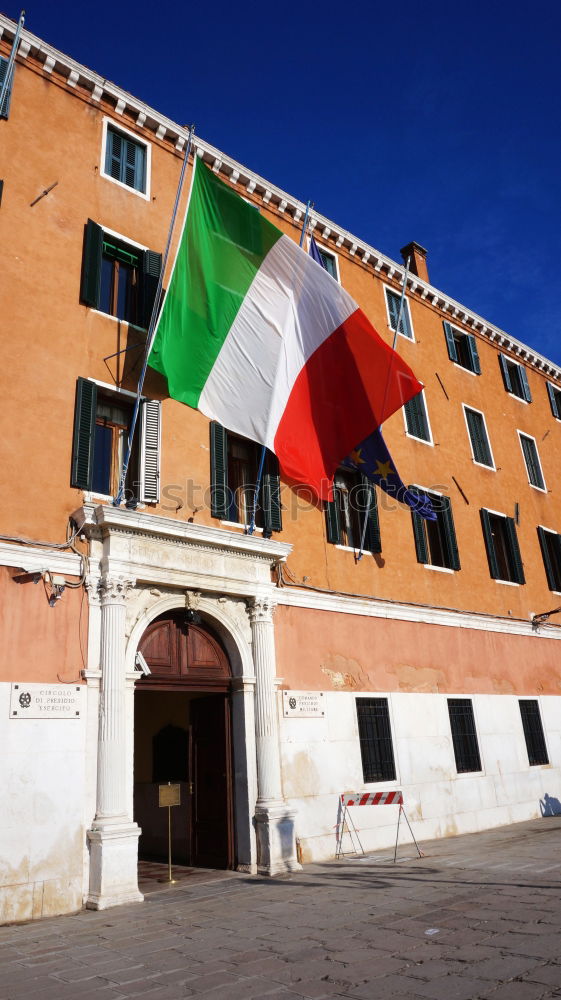 Similar – Image, Stock Photo Flag of Europe and Italy in a hug