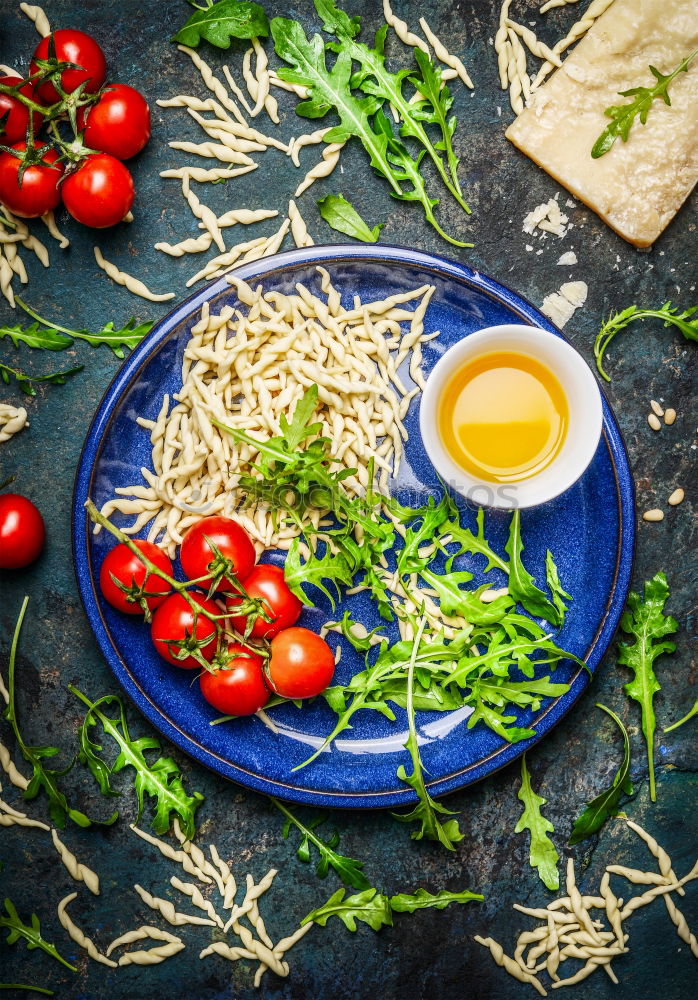 Italian pasta and ingredients for cooking