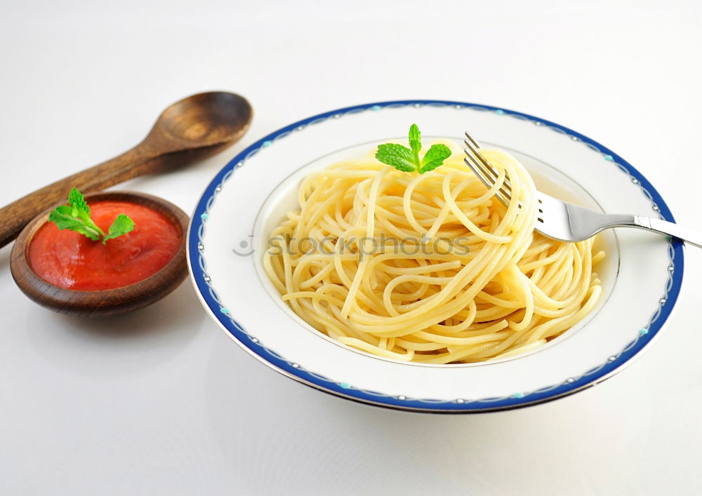 Similar – Lunch plate with spaghetti Bolognese