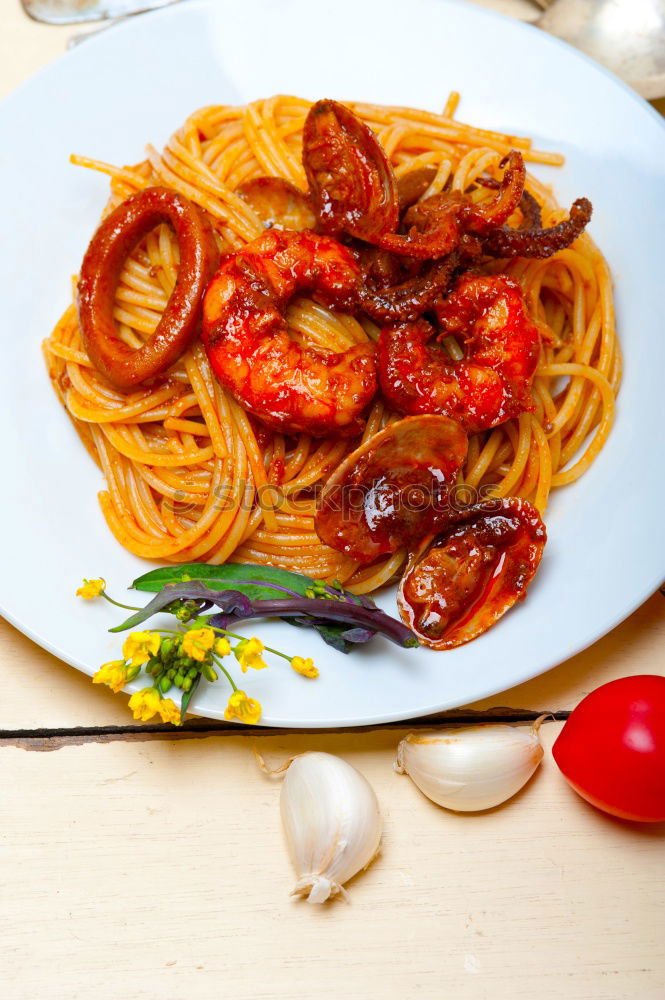 Similar – Image, Stock Photo Seafood Spaghetti Food