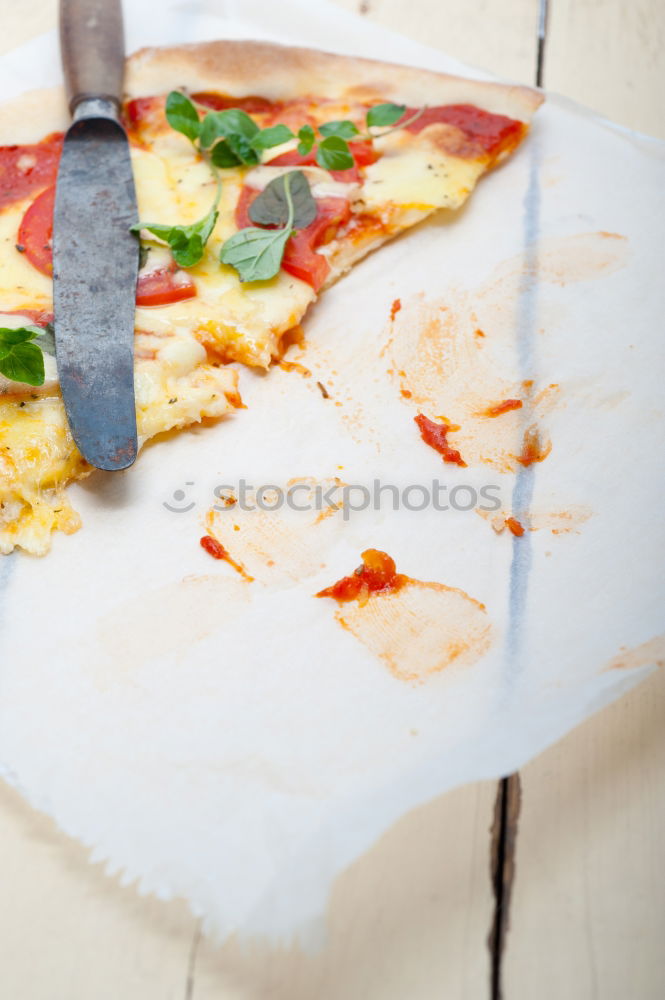 Similar – Image, Stock Photo Pizza Meat Cheese Eating