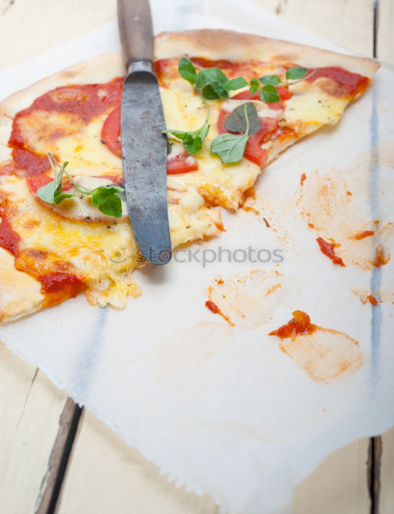 Similar – Image, Stock Photo Pizza Meat Cheese Eating