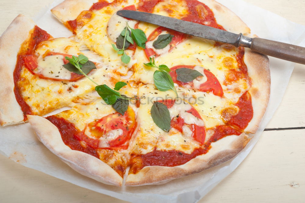 Similar – Fresh homemade pizza on wooden table