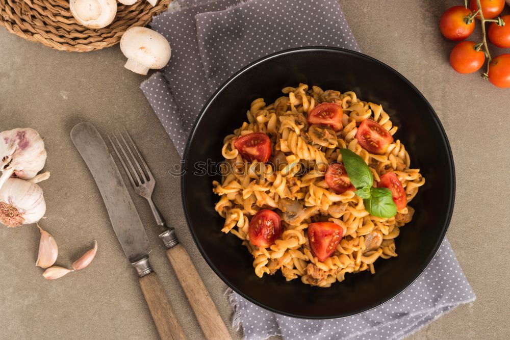 Similar – Image, Stock Photo Tortellini pasta with creamy sauce