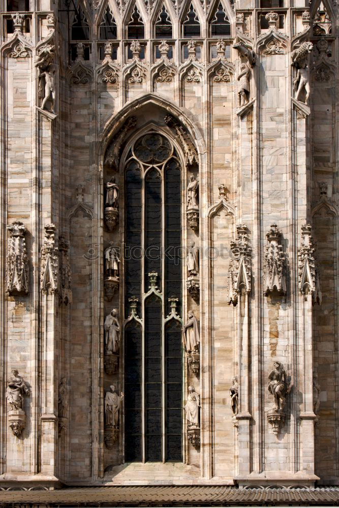 Similar – Image, Stock Photo Architecture on roof of Duomo gothic cathedral