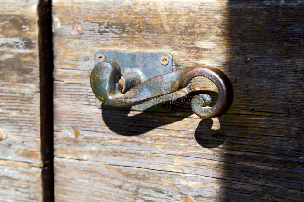 Similar – Closed Green Wood Gate