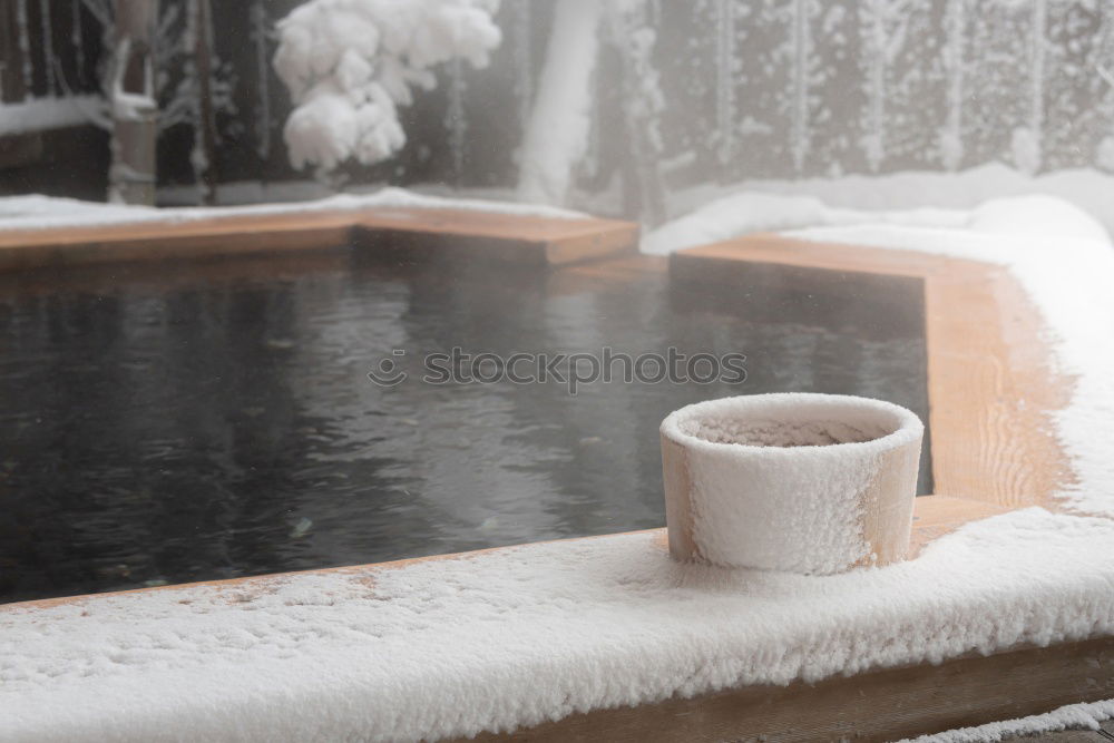 Similar – Image, Stock Photo Blonde woman swimming in outside plunge tub