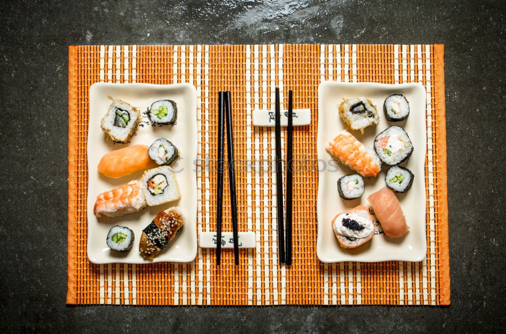 Similar – sushi assortment and soy sauce