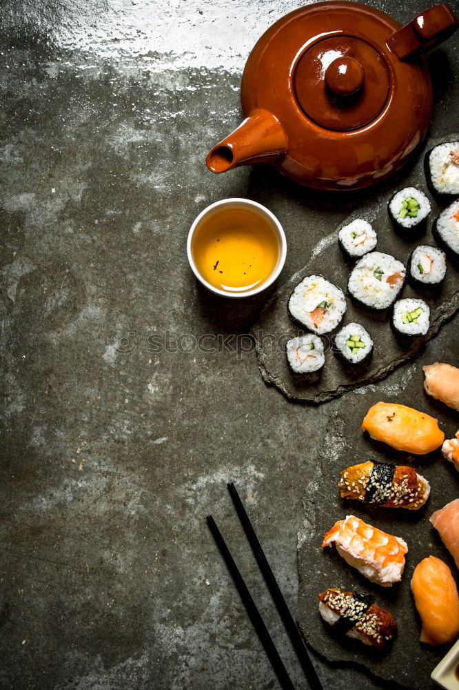 Similar – sushi assortment and soy sauce