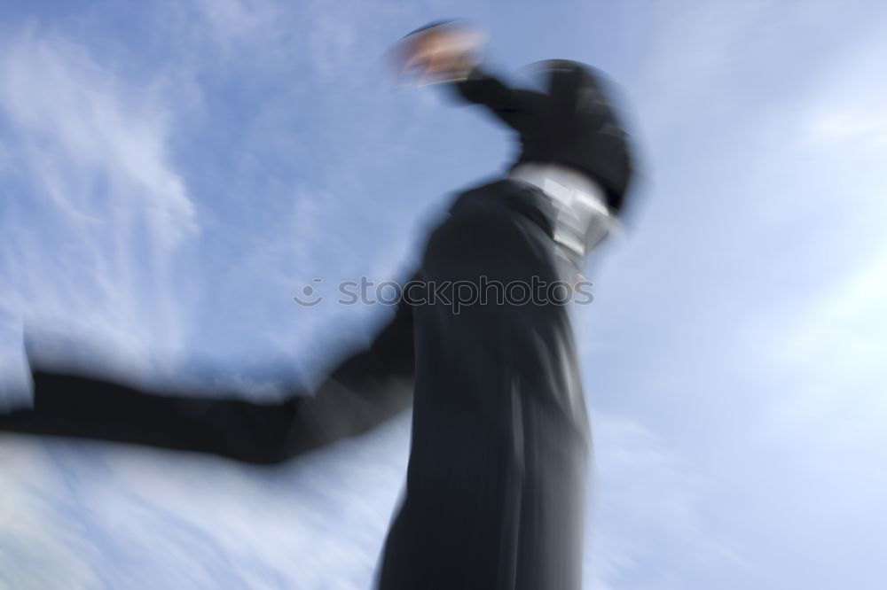 Image, Stock Photo A man falls Motion blur