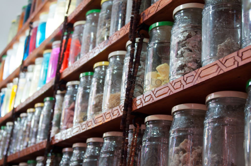 Similar – Image, Stock Photo Labeled preserving jars with different kinds of loose tea