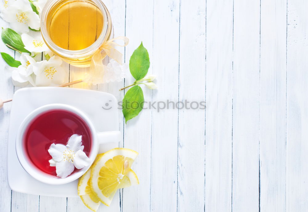 Similar – Image, Stock Photo Cup with hot herbal tea at window