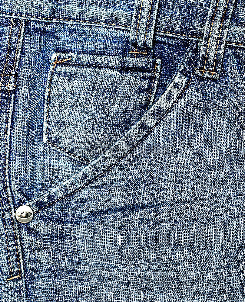 Jeans Pocket Closeup With Denim Texture Details