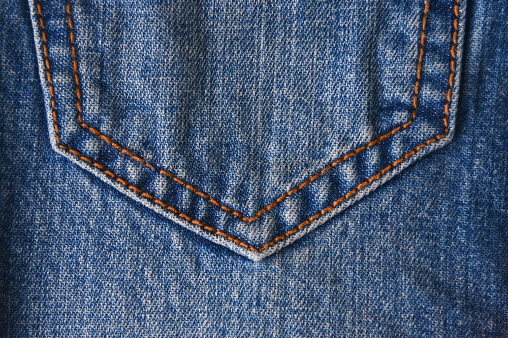 Image, Stock Photo Jeans Pocket Closeup With Denim Texture Details