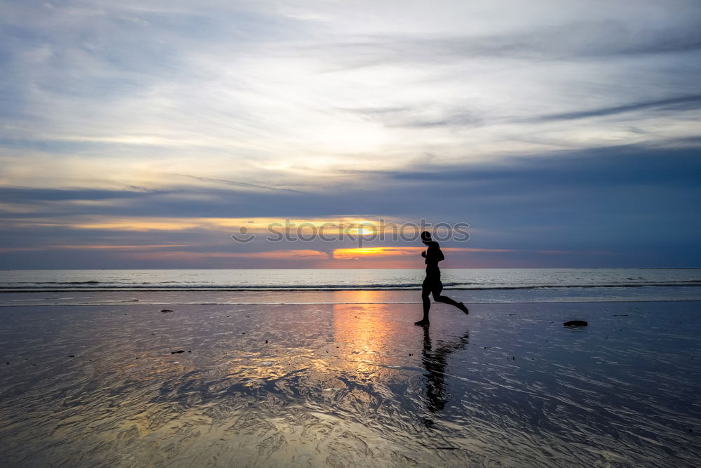 Similar – Image, Stock Photo Walkin’ down the beach