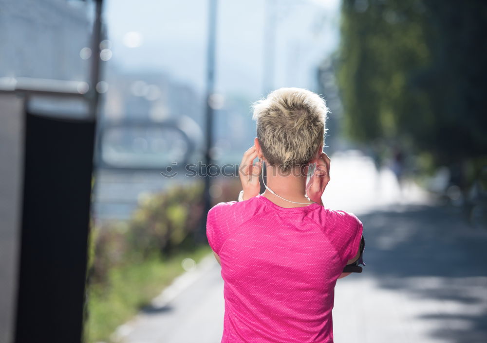 Similar – female runner resting