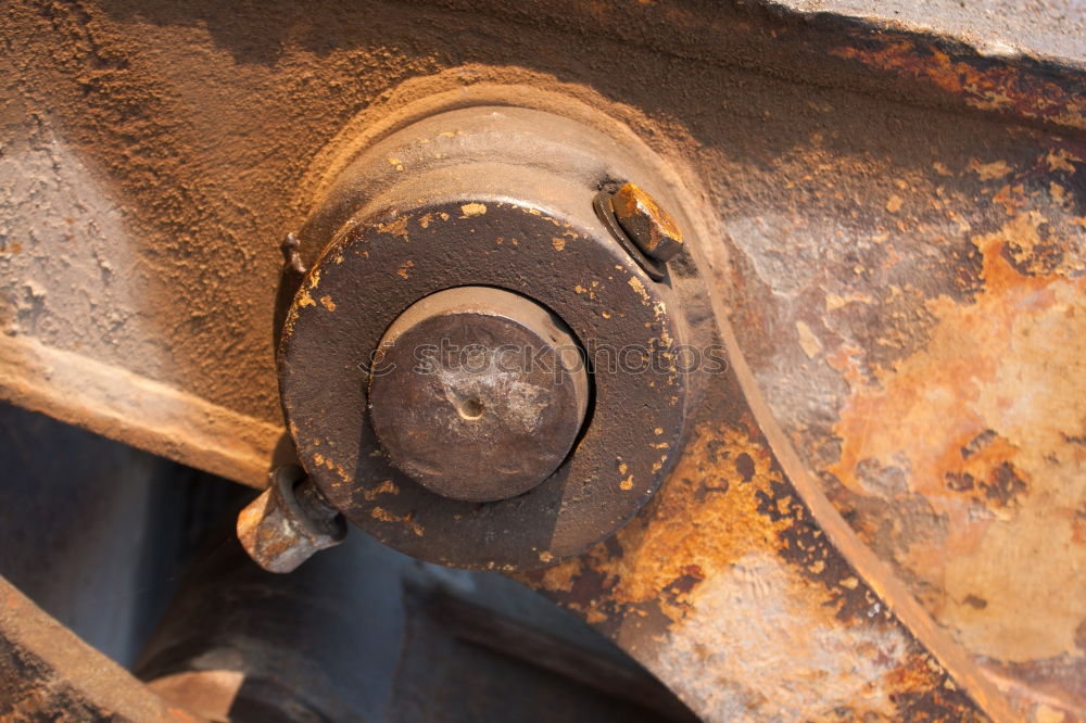 Image, Stock Photo dirty orange Excavator