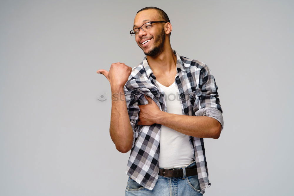 Similar – Playful man posing with fruit