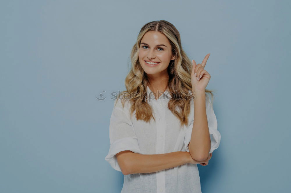 Similar – Image, Stock Photo Happy young woman seating in a restaurant