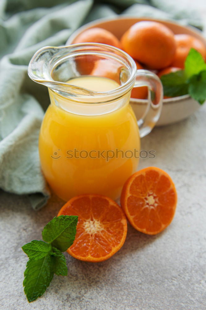 Similar – Carrot juice in a transparent little jar