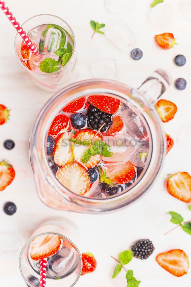 Similar – Image, Stock Photo Jug with berries water and ice cubes