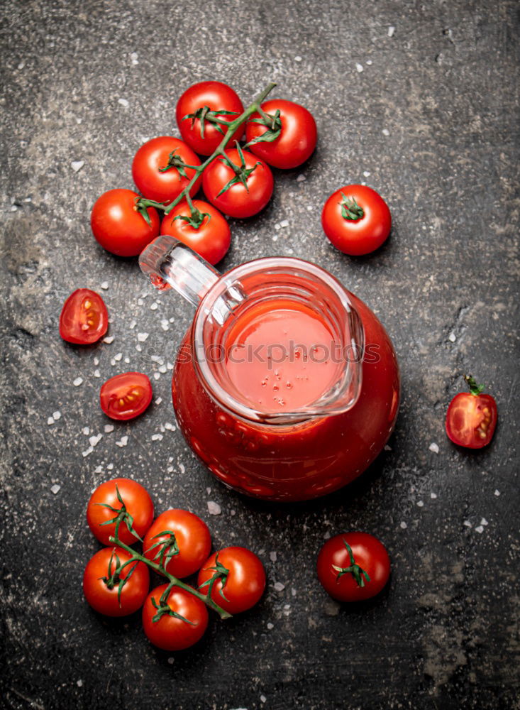 Similar – Juice from carrots, onions and spices in a glass jar