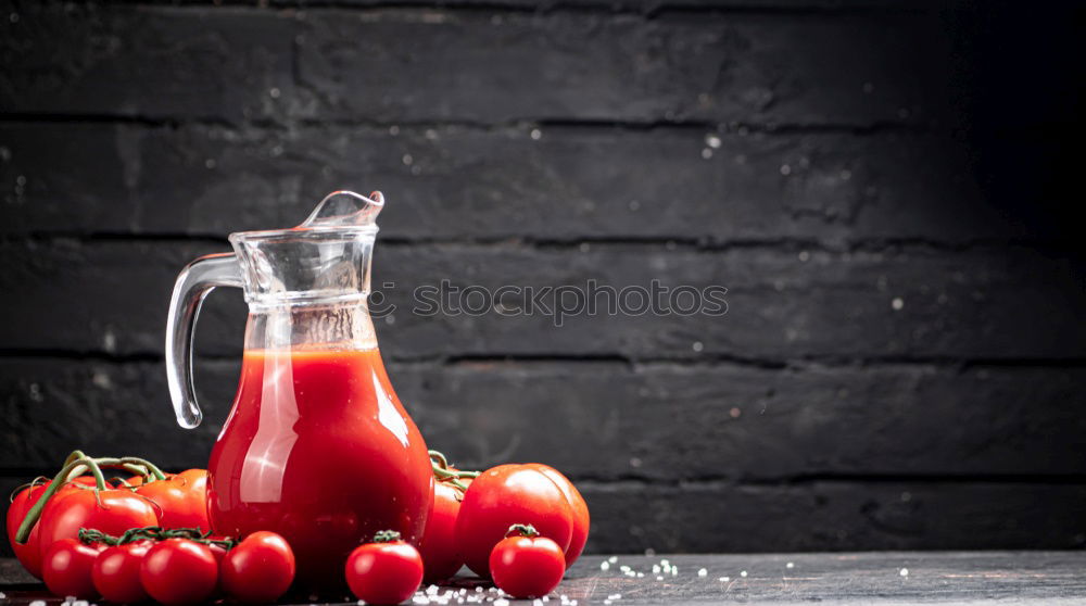 Similar – Fresh carrot juice in the iron mug on the kitchen table