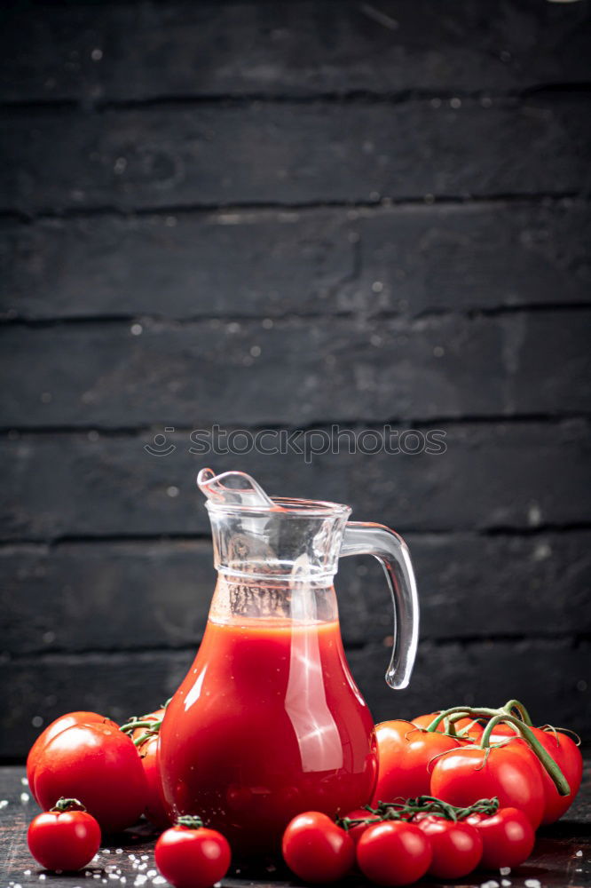 Similar – Juice from carrots, onions and spices in a glass jar